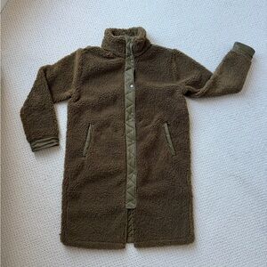 Athleta Acacia Olive Green Cozy Day Hybrid Coat medium tall